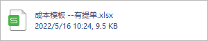 成本模板 --有提单.xlsx
