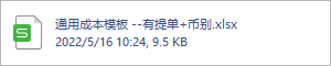 通用成本模板 --有提单+币别.xlsx